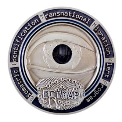 ICE HSI Bitmap Challenge Coin Front