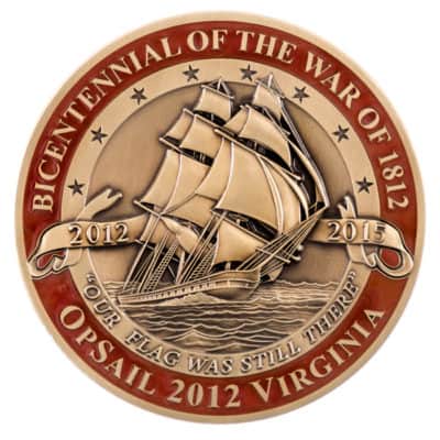 Medallion design example die struck