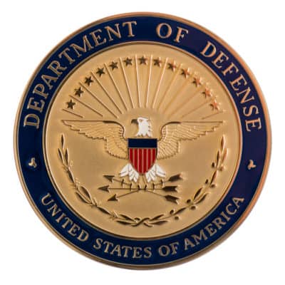 Secretary of Defense Gold Medallion Back