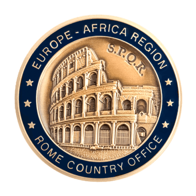 Rome Country Office Ambassador Challenge Coin