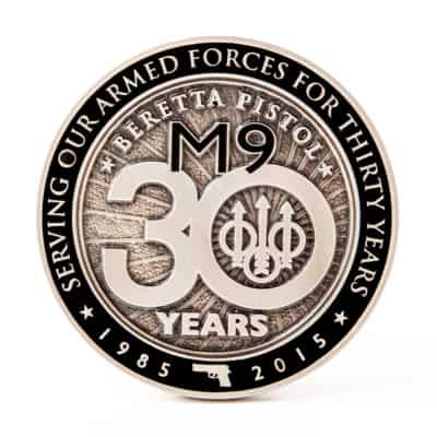 silver beretta m9 commemorative coin design