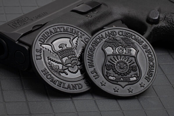 ICE black challenge coins